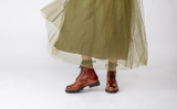 Fran | Womens Brogue Boots in Tan Leather | Grenson - Lifestyle View