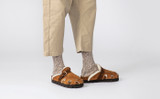 Dotty | Clog Sandals for Women in Brown with Shearling | Grenson - Lifestyle View