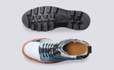 The Kelly Boot | Womens Boots in Reclaimed Denim | Grenson - Top and Sole View