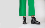 Nanette | Vegan Hiker Boots for Women in Black Grain | Grenson - Lifestyle View