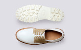 The Rack L16 Tess | Womens Derby Shoes in Leather and Suede | Grenson - Top and Sole View