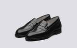 Grenson Bartlett in Black Calf Leather - 3 Quarter View