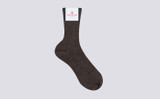 Womens Glitter Socks | Grey Nylon Mix | Grenson - Full View