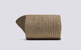 Womens Glitter Socks | Gold Nylon Mix | Grenson - Rolled View