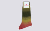 Womens Rainbow Socks | Yellow Cotton | Grenson - Main View