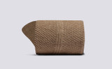 Womens Alpaca Socks | Ecru Wool Mix | Grenson - Rolled View