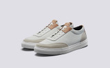 Grenson M.I.E. Sneaker Men's in White Suede/Nubuck - 3 Quarter View