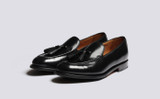Merlin | Loafers for Men in Black Leather | Grenson - Main View