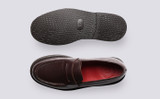Peter | Loafers for Men in Brown Leather | Grenson - Top and Sole View