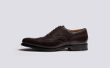 Dylan | Mens Brogues in Brown Leather | Grenson  - Side View