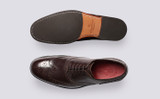 Dylan | Mens Brogues in Brown Leather | Grenson  - Top and Sole View