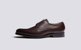 Gardner | Derby Shoes for Men in Brown Leather | Grenson - Side View