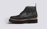 Easton | Mens Boots in Black on Commando Sole | Grenson - Side View
