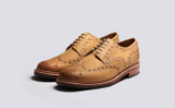 Archie | Mens Brogues in Ginger Burnished Nubuck | Grenson - Main View