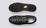 Sneaker 70 | Black Shoes for Women on Vibram Sole | Grenson - Top and Sole View