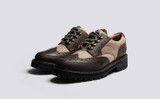 Archie Tech | Mens Brogues in Brown on Vibram Sole | Grenson - Main View