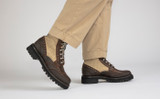 Fred Tech | Mens Brogue Boots in Brown on Vibram Sole | Grenson - Lifestyle View