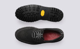 Ava Tech | Womens Brogues in Black on Vibram Sole | Grenson - Top and Sole View
