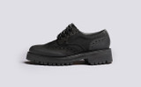 Ava Tech | Womens Brogues in Black on Vibram Sole | Grenson - Side View