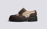 Ava Tech | Womens Brogues in Brown on Vibram Sole | Grenson - Side View