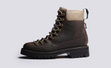 Nanette Tech | Womens Hiker Boots in Brown on Vibram Sole | Grenson - Side View