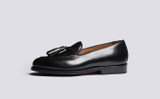 Miranda | Loafers for Women in Black Leather | Grenson - Side View