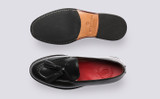 Miranda | Loafers for Women in Black Leather | Grenson - Top and Sole View