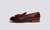 Merlin | Loafers for Men in Tan Dipped Leather | Grenson - Side View