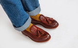 Merlin | Loafers for Men in Tan Dipped Leather | Grenson - Lifestyle View