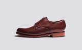 Curt | Derby Shoes for Men in Tan Dipped Leather | Grenson - Side View