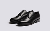 Curt | Derby Shoes for Men in Black Dipped Leather | Grenson - Main View