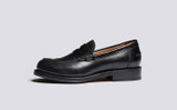 Julie | Loafers for Women in Black Leather | Grenson - Side View