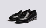 Miranda | Loafers for Women in Black Dipped Leather | Grenson - Main View