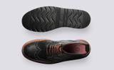 Fran | Womens Brogue Boots in Heritage Leather | Grenson - Top and Sole View