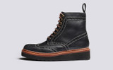 Fran | Womens Brogue Boots in Heritage Leather | Grenson - Side View