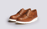 Ava | Womens Brogues in Natural Leather Wedge Sole  | Grenson - Main View