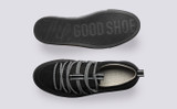 Sneaker 68 | Mens Sneakers in Black with Mudguard | Grenson - Top and Sole View