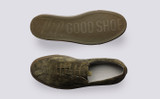 Sneaker 1 | Mens Sneakers in Green Suede | Grenson - Top and Sole View