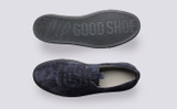 Sneaker 1 | Mens Sneakers in Navy Suede | Grenson - Top and Sole View