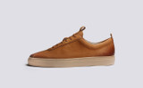 Sneaker 1 | Mens Sneakers in Ginger Burnished Nubuck | Grenson - Side View