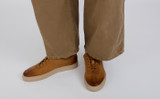 Sneaker 1 | Mens Sneakers in Ginger Burnished Nubuck | Grenson - Lifestyle View
