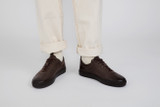 Sneaker 1 | Mens Sneakers in Brown Burnished Nubuck | Grenson - Lifestyle View