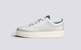 Sneaker 30 | Mens Sneakers in White and Green | Grenson - Side View