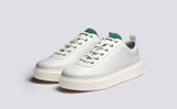 Sneaker 30 | Mens Sneakers in White and Green | Grenson - Main View
