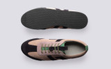 Sneaker 51 | Mens Trainers in Beige Multi Suede | Grenson - Top and Sole View
