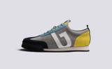 Sneaker 51 | Mens Trainers in Grey Multi Suede | Grenson - Side View