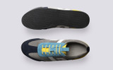 Sneaker 51 | Mens Trainers in Grey Multi Suede | Grenson - Top and Sole View