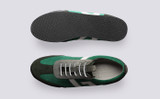 Sneaker 51 | Mens Trainers in Green Multi Suede | Grenson - Top and Sole View