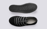 Sneaker 68 | Womens Sneakers in Black with Mudguard | Grenson - Top and Sole View