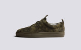 Sneaker 1 | Womens Sneakers in Green Suede | Grenson - Side View